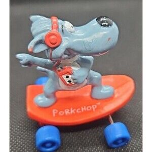 Porkchop Nickelodeon Action Figure Skateboarding 1994 Hardees 2" Tall
